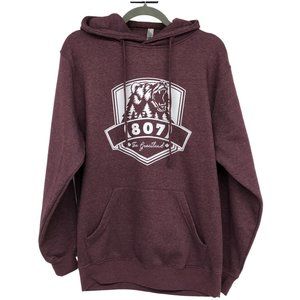 NWT Alaska MillTex Bear Mountain Graphic Maroon The Greatland Hoodie size M